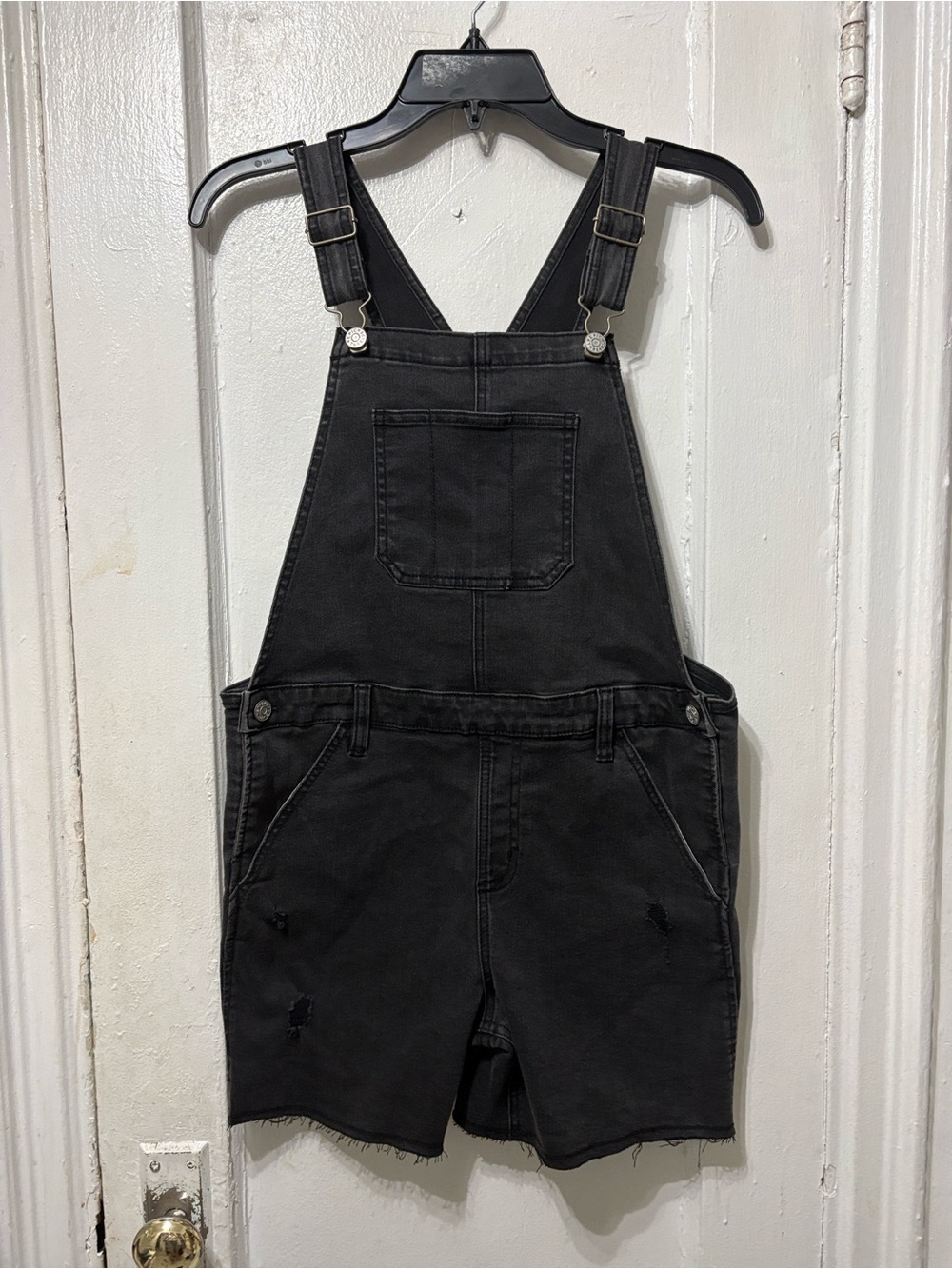 Epic Threads Black Short Denim Overalls for Kids